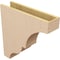 Ekena Millwork 6"W x 24"D x 24"H Thin Asheboro Rough Cedar Woodgrain TimberThane Corbel, Primed Tan CORUR06X24X24ASHRCPR - alternate 3